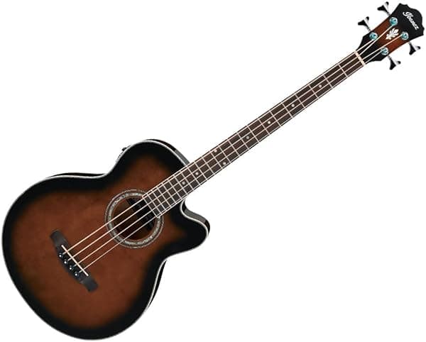 Ibanez AEB10E Bajo Acústico-Eléctrico, Violín Oscuro Sunburst