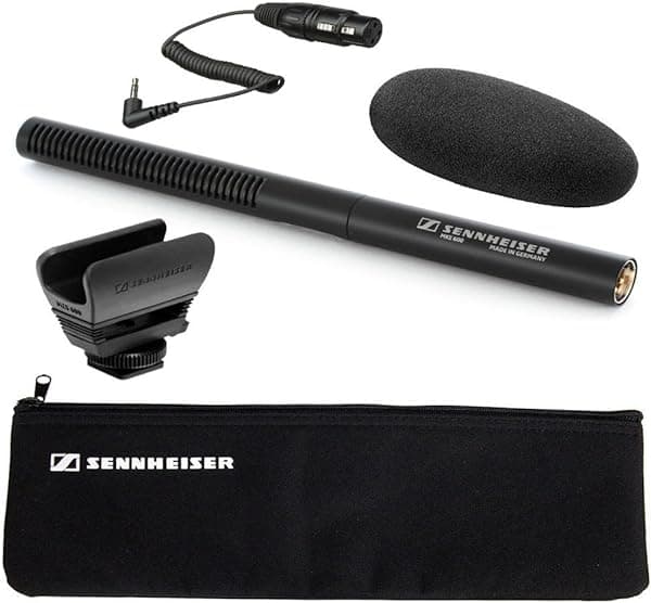 Sennheiser MKE-600 Micrófono Tipo Shotgun para Videocámaras con Cable Adaptador Sennheiser KA600