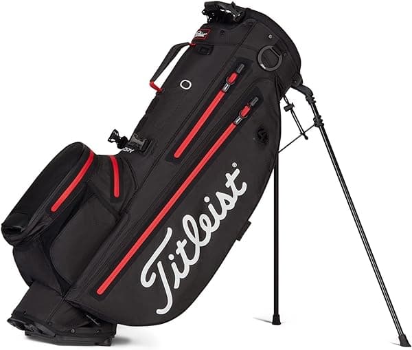 Titleist - Players 4 Plus StaDry Bolsa de Golf - Negro/Negro/Rojo TB21SX3-006