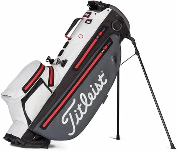 Titleist - Players 4 Plus StaDry Bolsa de Golf - Carbón/Blanco/Rojo TB21SX3-216