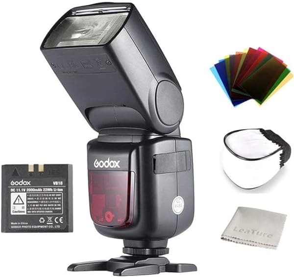 Godox Ving V860II-C Flash Speedlite E-TTL con batería de iones de litio para cámaras Canon 6D, 50D, 60D, 1DX, 580EX II, 5D Mark II, III