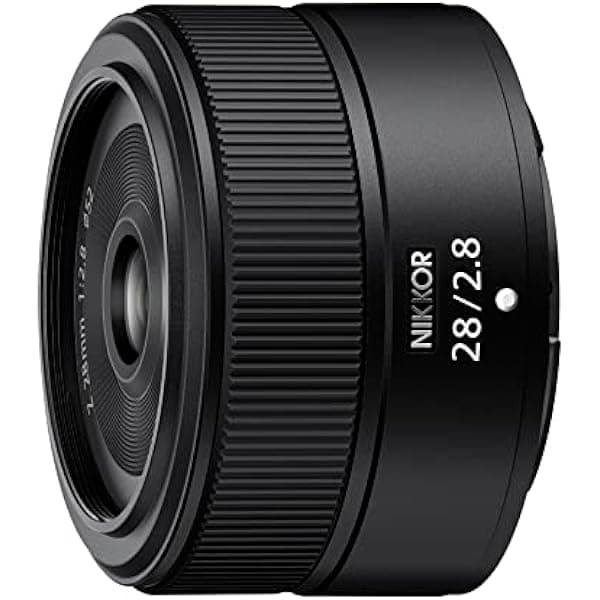 Nikon NIKKOR Z 28mm f/2.8 Lente Gran Angular Fijo Mirrorless Montura Z Full Frame FX f/2.8 Doble Motor STM Anillo de Control Filtro 52mm 155g Negro JMA105DA