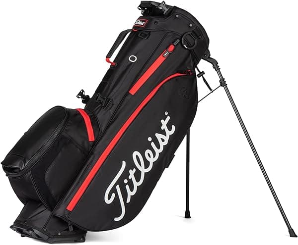 Titleist - Players 4 Plus Bolsa de Golf - Negro/Negro/Rojo TB21SX1-0