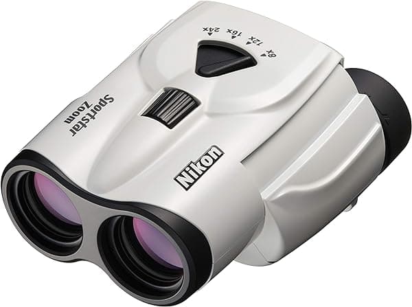 Nikon Sportstar Zoom 8-24×25 Blanco, Binoculares Pequeños BAA870WB