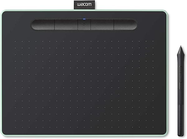 Wacom Intuos M Bluetooth Tableta Gráfica 2540 lpi (líneas por pulgada) 216 x 135 mm USB/Bluetooth Negra, Verde CTL-6100WLE-N