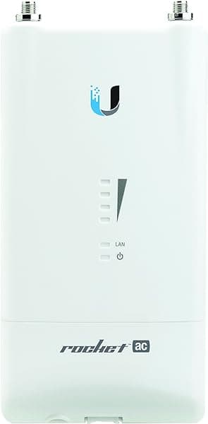 Ubiquiti Rocket White 5AC LITE - Estación Base Punto a Punto de 5 GHz 802.11ac a 500 Mbps - Consumo Máximo 6.5W - Montura Rocket Integrada - Plug and Play R5AC-LITE