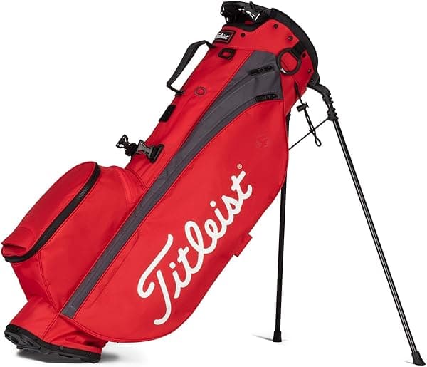 Titleist - Players 4 Bolsa de Golf - Roja/Grafito TB21SX4-62