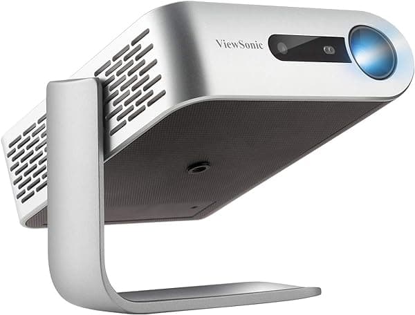 ViewSonic M1 Proyector LED Portátil con Ajuste Automático de Keystone, Doble Altavoces Harman Kardon, HDMI, USB C, Transmite Netflix con Dongle