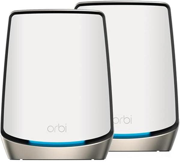 NETGEAR Orbi Tri-Band WiFi 6 Mesh System (RBK862S) - Router con 1 Extensor Satélite, Cobertura de hasta 500 m², 100 Dispositivos, Puerto de Internet de 10 Gig, Suscripción a Armor, AX6000 (Hasta 6Gbps) RBK862S-100NAS