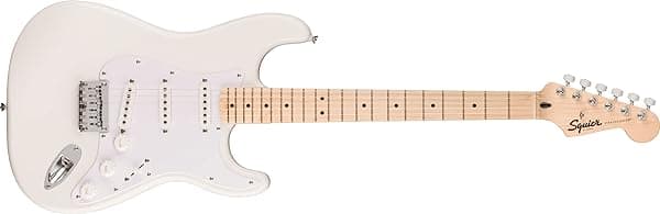 Fender Squier Sonic Stratocaster HT Guitarra Eléctrica con Garantía de 2 Años, Blanco Ártico, Diapasón de Arce, Golpeador Blanco 373252580