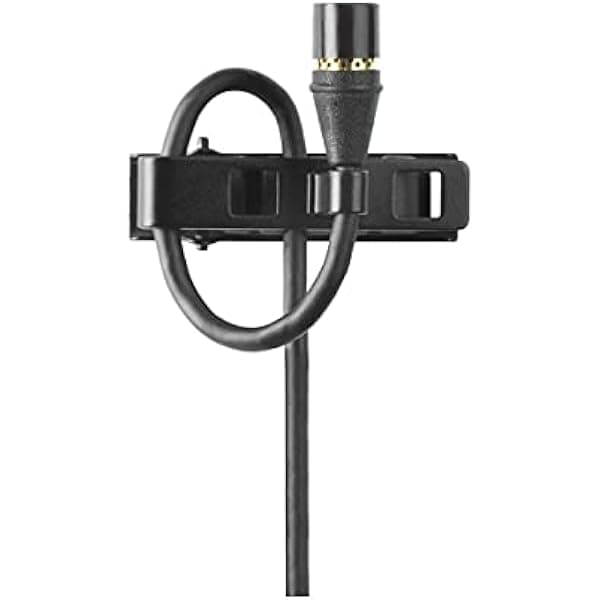 Shure MX150B/O-XLR Micrófono Lavalier Subminiatura Omnidireccional de 5mm con Preamplificador XLR, Negro