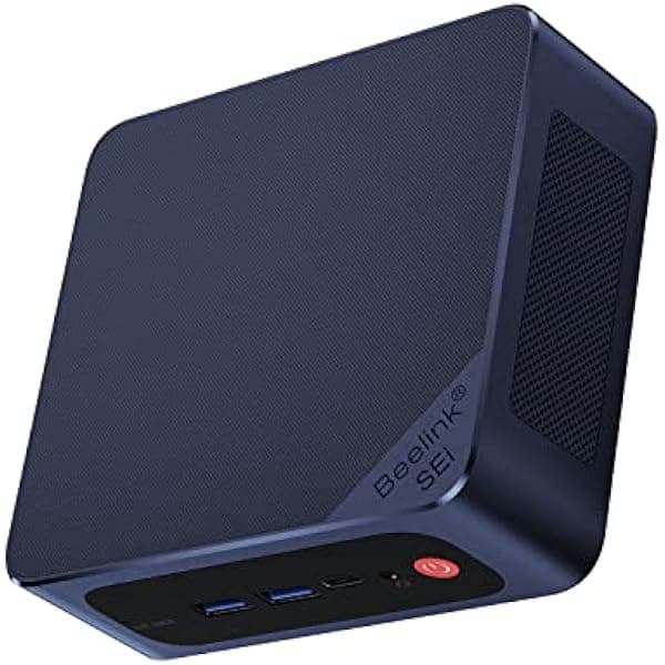 Beelink Intel 12th Mini PC SEI12 | Mini Computadoras Core i7-12650H Turbo 4.7Ghz 10C/16T con Intel Plus Graphics, 32GB DDR4 y 500GB SSD, Pantallas Dobles 4K, WiFi 6, Bluetooth 5.2, PC de Juegos de Bajo Consumo Energético