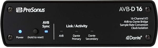 PreSonus AVB-D16 Puente de 16x16 AVB a Dante AVB-D16 16x16 AVB-to-Dante Bridge