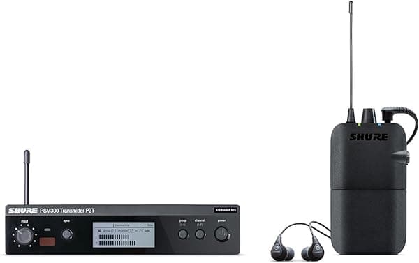 Shure PSM300 P3TR112GR Sistema de Monitoreo Personal Inalámbrico In-Ear con Auriculares SE112 - Banda H20 P3TR112GR-H20