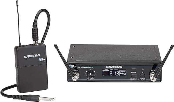 Samson Concert 99 Guitar Sistema Inalámbrico para Guitarra con Cable GC32 para Guitarra, Banda D SWC99BGT D