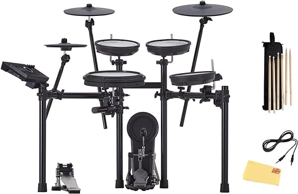 Roland Generation 2 V-Drums TD-17KV2 - Paquete de Batería Electrónica con Bolsa para Baquetas, Cable de Audio de 3.5 mm, 3 Pares de Baquetas y Paño de Pulido Austin Bazaar AUS-TD-17KV2-S-COMBO-DLX