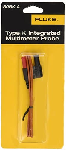 Fluke 80BK-ATCAL Sonda de Temperatura Integrada para Multímetro con Certificado de Calibración Rastreable por NIST con Datos