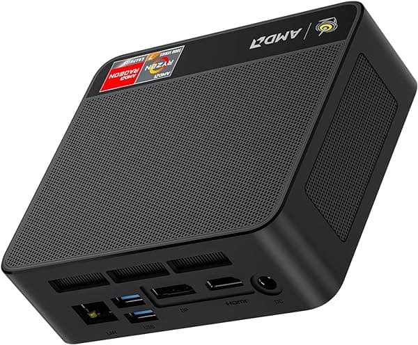 Beelink SER5 Mini PC Ryzen 5 5560U 6C/12T con 8MB de Caché, 16GB de RAM y 500GB de SSD NVME, Pantalla Triple 4K HDMI&DP&USB-C, Encendido Automático, WOL, PXE, Computadora Micro Gaming SER5/5560U/16G/500G