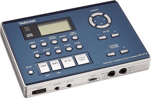 Tascam CD-VT2 Entrenador Vocal y de CD Portátil