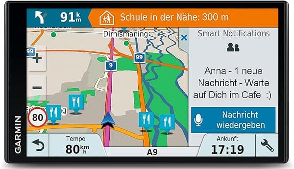 Garmin 010-01681-23 DriveSmart 61 con pantalla de 6.95" y Mapas de Europa Central LMT-S