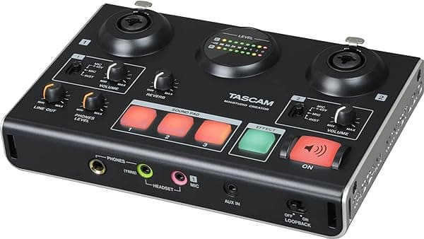 Tascam US-42 MiniStudio Creator Interfaz de Audio USB para Podcasting y Transmisión