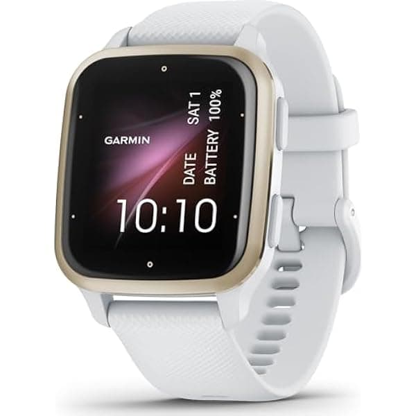 Garmin Venu Sq 2 Blanco Crema & Dorado/Reloj Inteligente 40mm 010-02701-11