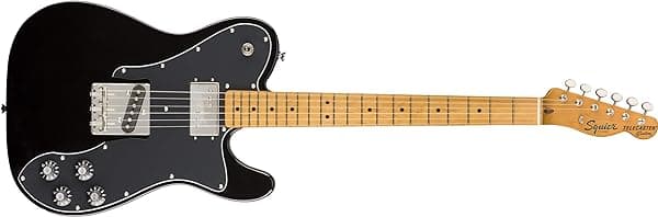 Fender Squier Classic Vibe 70s Custom Telecaster Guitarra Eléctrica, con Garantía de 2 Años, Negra, Diapasón de Arce 374050506