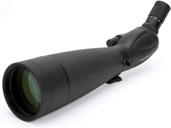 Celestron - TrailSeeker 100mm Telescopio Terrestre Angulado - Óptica Totalmente Multicapa XLT - Ocular de Zoom 22-67x - Impermeable y Antivaho - Blindaje de Goma 52334