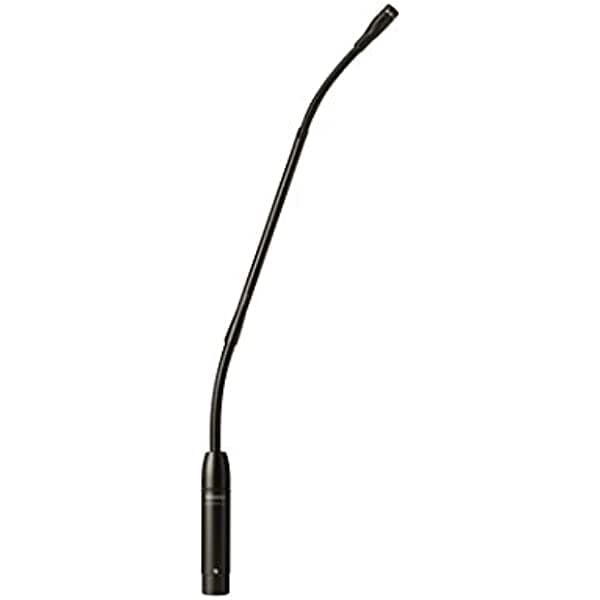 Shure MX412D/C Micrófono Condensador Cardioide, Cuello de Cisne de 12 Pulgadas, Base para Escritorio con Cable de 10 Pies, Funciones Lógicas, Interruptor Programable, Indicador LED, Pantalla Antiviento de Espuma Encajable