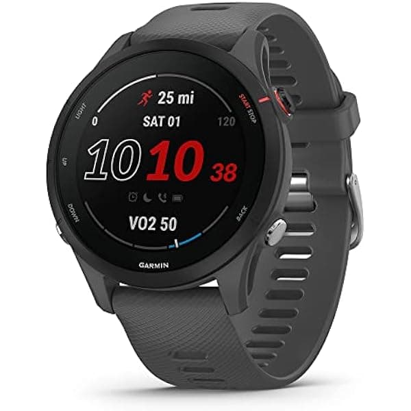 Garmin Forerunner 255, Reloj Inteligente de Carrera GPS, Análisis Avanzados, Batería de Larga Duración, Gris Pizarra 010-02641-00