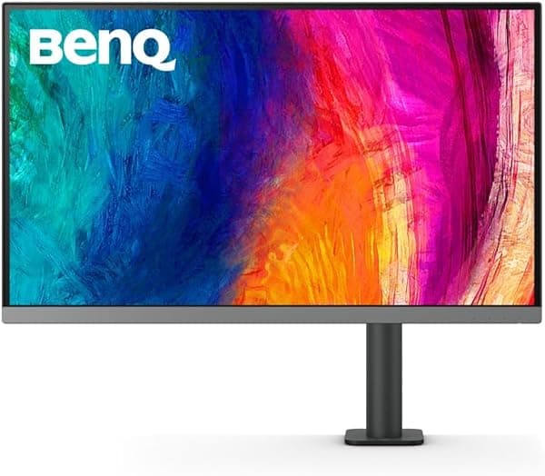 BenQ PD2706UA Brazo Ergonómico Preparado para Mac de 27" 4K UHD | 95% P3, 99% Rec.709 y sRGB | IPS | Brazo Ergonómico Integrado | ICCSync | Uniformidad | Delta E≤3 | Informe de Calibración | AQCOLOR | Pantone | Hub USB | USB-C (90W)