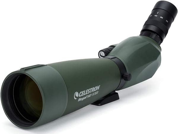 Celestron Regal M2 80ED Telescopio Terrestre - Óptica Totalmente Multicapa - Equipo de Caza - Lente Objetiva ED para Observación de Aves, Caza y Digiscoping - Enfoque Dual - Ocular con Zoom de 20-60x 52305