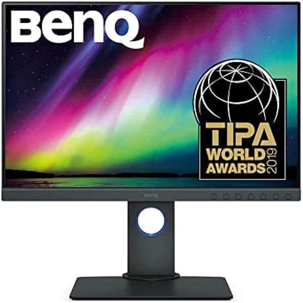 BenQ PhotoVue SW240 Monitor Profesional 24.1" IPS WUXGA 1920x1200 16:10 99% Adobe RGB 100% sRGB 95% DCI-P3 Calibracion por Hardware LUT 3D 14-bit Delta E<=2 Pantone HDMI/DP/DVI 9H.LH2LB.QBE