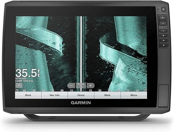 Garmin ECHOMAP Ultra 126sv con Transductor GT56UHD-TM, Combo de Pantalla Táctil de 12" con Cartas BlueChart g3 y Mapas LakeVu g3 e Inclusión de Sonda de Barrido de Alta Definición 010-02529-01