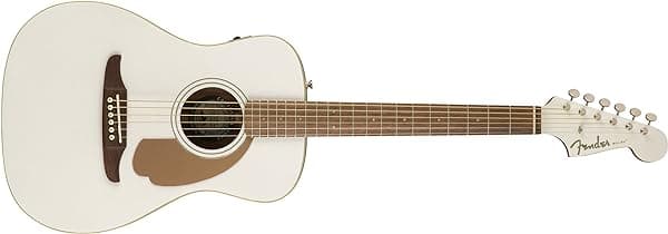 Fender Malibu Player Guitarra Acústica, con Garantía de 2 Años, Oro Ártico, Diapasón de Nogal 970722080