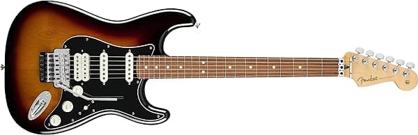 Fender Stratocaster Player Floyd Rose Guitarra Eléctrica, Garantía de 2 Años, Sunburst 3 Colores, Diapasón Pau Ferro 1149403500