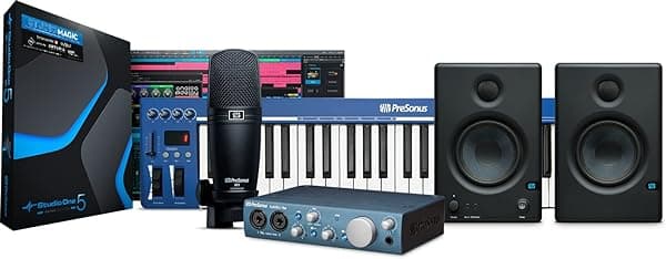 PreSonus iTwo Producer Pack con Teclado, Monitores, Interfaz de Audio y Software de Grabación DAW Studio One Artist