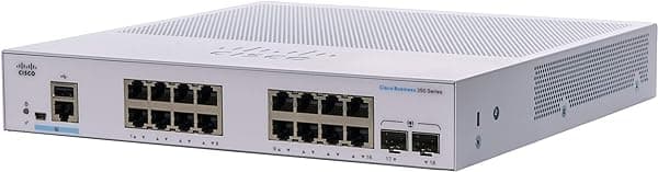 Cisco Business CBS350-16T-2G Switch Administrable | 16 Puertos GE | 2x1G SFP | Garantía Limitada de Por Vida (CBS350-16T-2G)