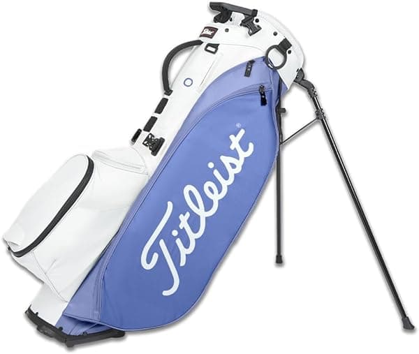 Titleist Players 5 Stand Bag (División Superior de 5 vías, Blanco/Iris/Orquídea) 2023 Players 5 (2023)