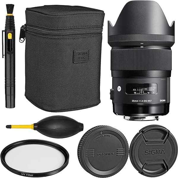 Sigma 35mm f/1.4 DG HSM Art Lens para cámaras DSLR Canon + Kit Esencial de Accesorios - Versión Internacional 340-101