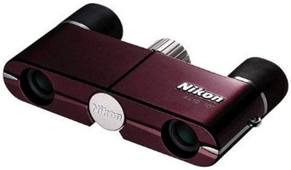 Nikon Fernglas 4 x 10 DCF - Binoculares de Techo - Color Vino Tinto