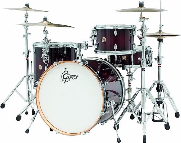 Gretsch Drums Catalina Maple CM1-E824S-DCB, Pack de Cascos de Batería de 4 Piezas, Acabado Deep Cherry Burst
