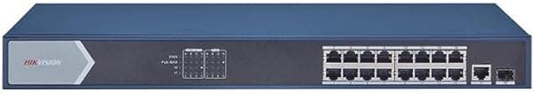 Hikvision DS-3E0518P-E - Switch Gigabit PoE no administrado de 16 puertos