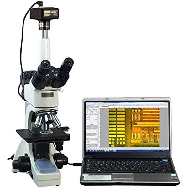 Omax 40x-2000x microscopio trinocular metalúrgico de polarización con infinito y cámara de 14 MP M83MP-C140U