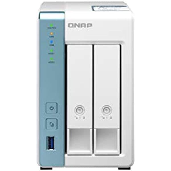 QNAP TS-231P3-2G - NAS de 2 bahías para el hogar y la oficina con un puerto de 2.5 GbE
