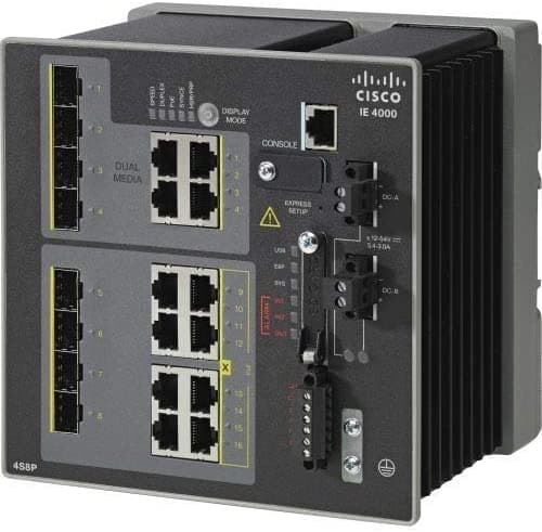 Cisco Ie-4000-4s8p4g-e - Interruptor de capa 3 - 8, 4 ranuras de expansión, 4 enlaces ascendentes, manejables - fibra óptica