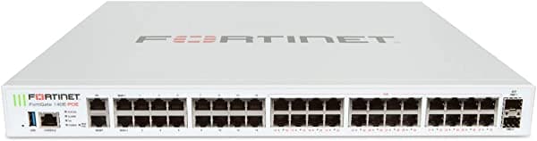 Fortinet FG-140E-POE - Paquete de hardware para cortafuegos de seguridad de red