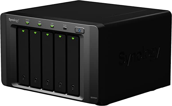 Servidor NAS de alto rendimiento de Synology escalan hasta 15 unidades para usuarios de pymes, Negro DS1512+