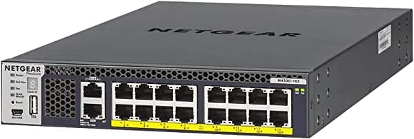 NETGEAR Interruptor administrado 16X10GBASE-T C APS600W PSU para POE XSM4316PB-100NES