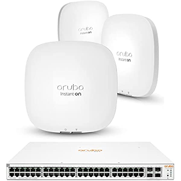 Aruba Instant On 1930 48G Class4 PoE 4SFP/SFP+ 370W Switch + 3 puntos de acceso AP22 (US) (JL686A+R4W01A)